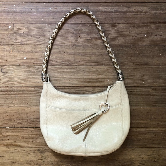 Brighton Handbags - Brighton Barbados Ziptop Hobo Ivory Purse